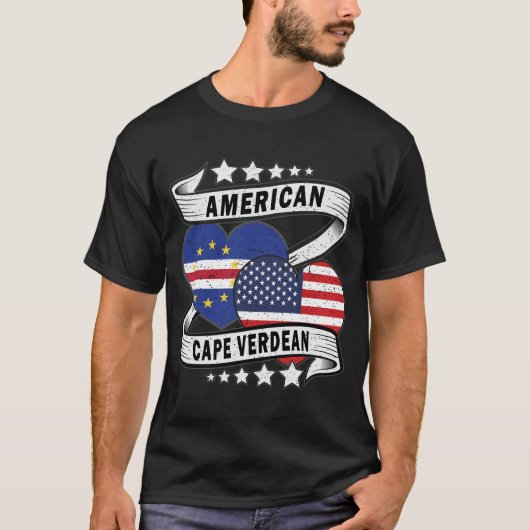 アメリカ・カーボベルデーン国旗 Tシャツ (正面)