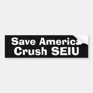 アメリカ-クラッシュSEIU --を救って下さい バンパーステッカー