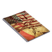 アメリカ、グランジ背景 ノートブック (右側)