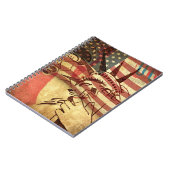 アメリカ、グランジ背景 ノートブック (左側)