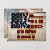 アメリカ グランジ 7月4日 独立記念日 グラフィック ポストカード (正面/裏面)