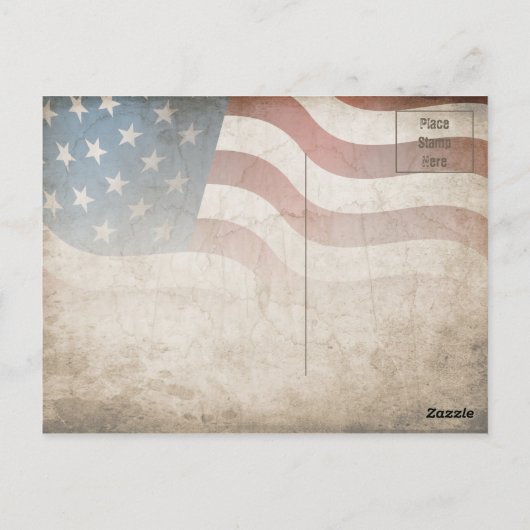 アメリカ グランジ 7月4日 独立記念日 グラフィック ポストカード (裏面)