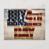 アメリカ グランジ 7月4日 独立記念日 グラフィック ポストカード (正面)