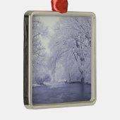 アメリカ、ケンタッキー、ルイビル。雪に覆われた メタルオーナメント (右)