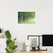 アメリカ、ケンタッキー。春の木の列 ポスター (ホームオフィス)