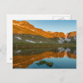 アメリカ、コロラド州、エバンズ山。サミットレイク反射 ポストカード (正面/裏面)