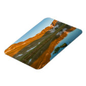 アメリカ、コロラド州、エバンズ山。サミットレイク反射 マグネット (左側)