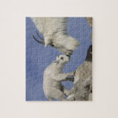 アメリカ、コロラド州、山・エバンス。山羊の母親 ジグソーパズル (縦)