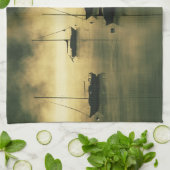 アメリカ、コロラド、ディロン湖。 早朝 キッチンタオル (折り畳み)