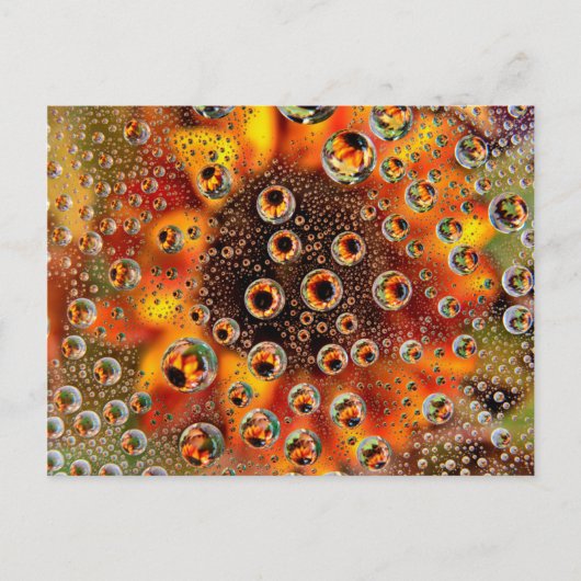 アメリカ、コロラド、ラファイエット。ガラス上の水の泡1 ポストカード (正面)