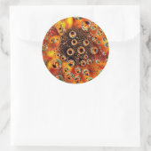 アメリカ、コロラド、ラファイエット。ガラス上の水の泡1 ラウンドシール (バッグ)