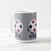 アメリカ サッカー シャツ コーヒーマグカップ (正面左)