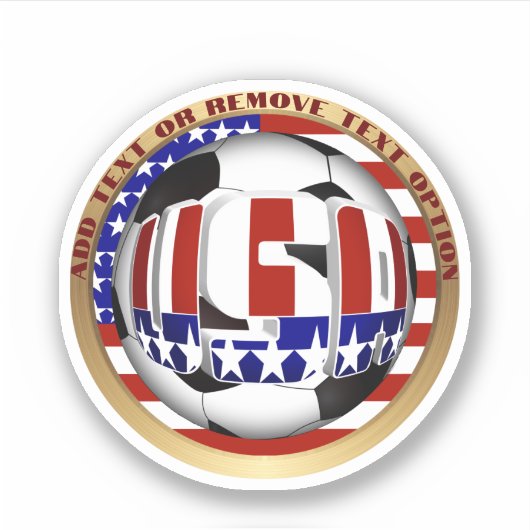 アメリカ サッカー スポーツ シール (正面)