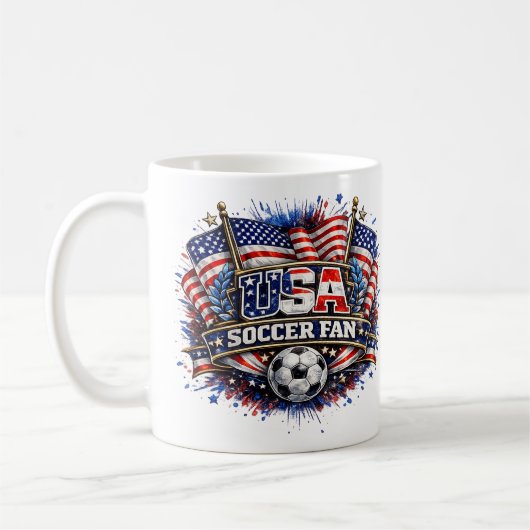 アメリカ サッカー ファン | アメリカン コーヒーマグカップ (左)