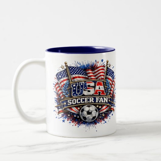 アメリカ サッカー ファン | アメリカン ツートーンマグカップ (左)