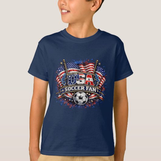 アメリカ サッカー ファン | アメリカン Tシャツ (正面)