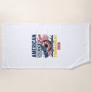 アメリカ サッカー ファン トーナメント 2026 ヴィンテージ Tシャツ ビーチタオル