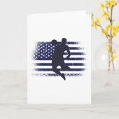 アメリカ サッカー ファン 応援 Tシャツ アメリカ国旗 カード (黄色い花)