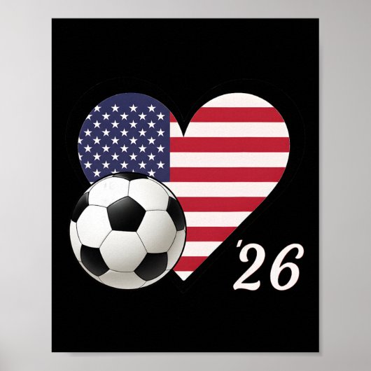 アメリカ サッカー 2026 ポスター (正面)