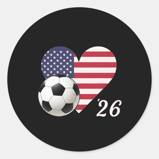 アメリカ サッカー 2026  ラウンドシール (正面)