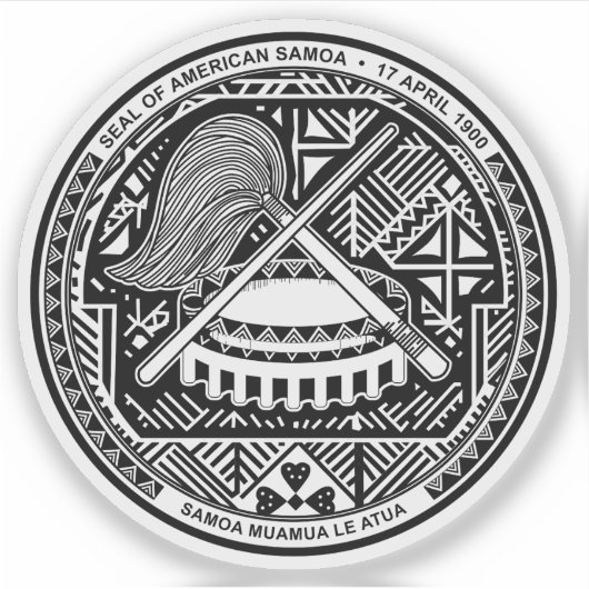 アメリカ・サモアの紋章 シール (正面)