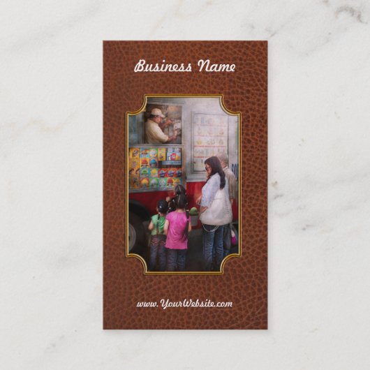 アメリカ-サービングのチョコレート・アイス・クリーム 名刺 (正面)