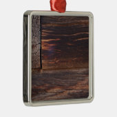 アメリカ,サーモン,アイダホ,ログキャビン メタルオーナメント (右)