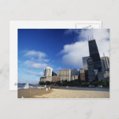 アメリカ、シカゴ、イリノイ、オーク通りビーチ ポストカード (正面/裏面)