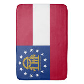 アメリカ・ジョージア州旗を持つ大浴場 バスマット (正面縦)