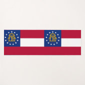 アメリカ,ジョージア州旗を持つ愛国的なヨガマット ヨガマット (正面(横))