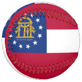 アメリカ・ジョージア州旗を掲げた愛国的ソフトボール ソフトボール (正面左)