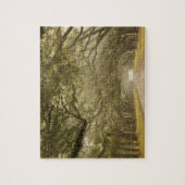 アメリカ、ジョージア、サバンナ、オーク並木ドライブ ジグソーパズル (縦)