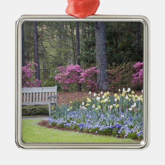 アメリカ、ジョージア、パインマウンテン。〜の縁ど一つ メタルオーナメント (正面)