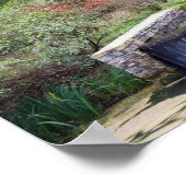 アメリカ、ジョージア、パイン山。小さな滝 ポスター (角)