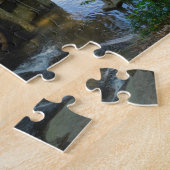 アメリカ、ジョージア、石の山、木の水車 ジグソーパズル (側面)