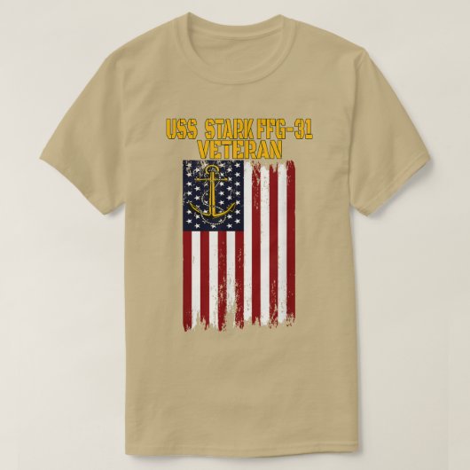 アメリカ・スタークFFG31フリゲート・退役軍人ズ・デイ・ファザーズ・デイ Tシャツ (デザイン正面)