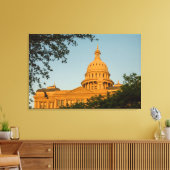 アメリカ、テキサス州、オースティン。キャピトル建物(1888) キャンバスプリント (インサイチュ (リビング))