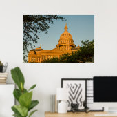 アメリカ、テキサス州、オースティン。キャピトル建物(1888) ポスター (ホームオフィス)