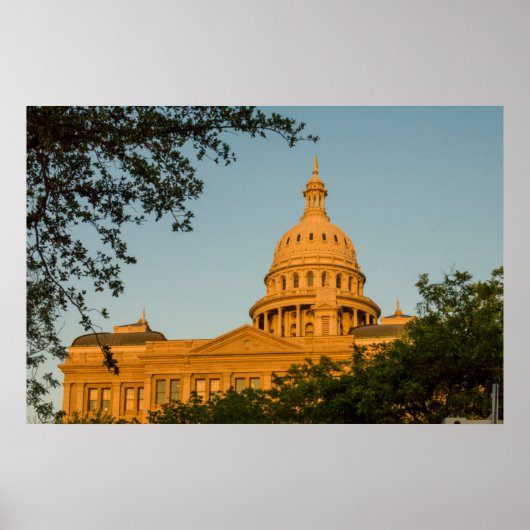 アメリカ、テキサス州、オースティン。キャピトル建物(1888) ポスター (正面)
