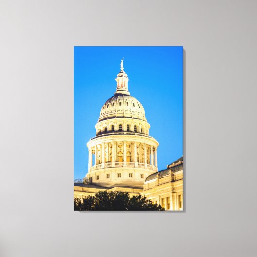 アメリカ、テキサス州、オースティン。キャピトル建物(1888) 2 キャンバスプリント (正面)