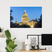 アメリカ、テキサス州、オースティン。キャピトル建物(1888) 4 ポスター (ホームオフィス)