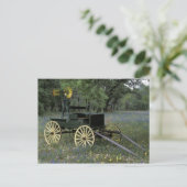 アメリカ、テキサス州、デヴィン、古いワゴン ポストカード (スタンド正面)