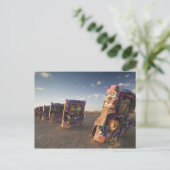 アメリカ、テキサス州、パンハンドルエリア、アマリロ：キャデラック2 ポストカード (スタンド正面)