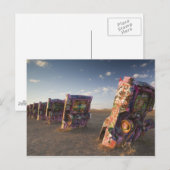 アメリカ、テキサス州、パンハンドルエリア、アマリロ:キャデラック2 ポストカード (正面/裏面)