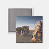 アメリカ、テキサス州、パンハンドルエリア、アマリロ:キャデラック2 マグネット (正面/裏面)