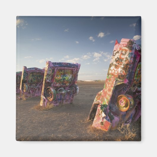 アメリカ、テキサス州、パンハンドルエリア、アマリロ:キャデラック2 マグネット (正面)