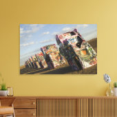 アメリカ、テキサス州、パンハンドルエリア、アマリロ：キャデラック キャンバスプリント (インサイチュ (リビング))