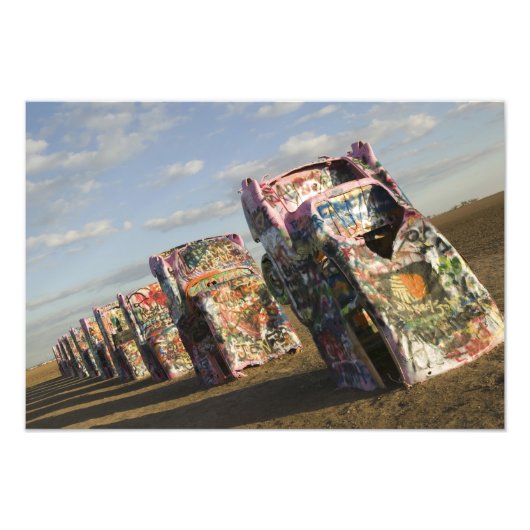 アメリカ、テキサス州、パンハンドルエリア、アマリロ:キャデラック フォトプリント (正面)