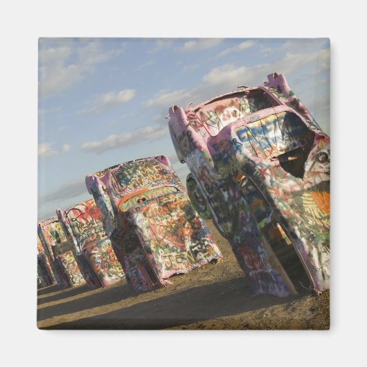 アメリカ、テキサス州、パンハンドルエリア、アマリロ：キャデラック マグネット (正面)