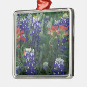 アメリカ、テキサス州·ヒル·カントリー。Bluebonnetsと メタルオーナメント (左)